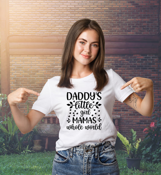 Female Classic Crew T-Shirt | Daddy's Girl | Stylish | Comfortable | Multicolour.