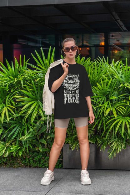 Unisex Oversized Classic T-Shirt | UC22 | Born To Be Free | Designed | Stylish.