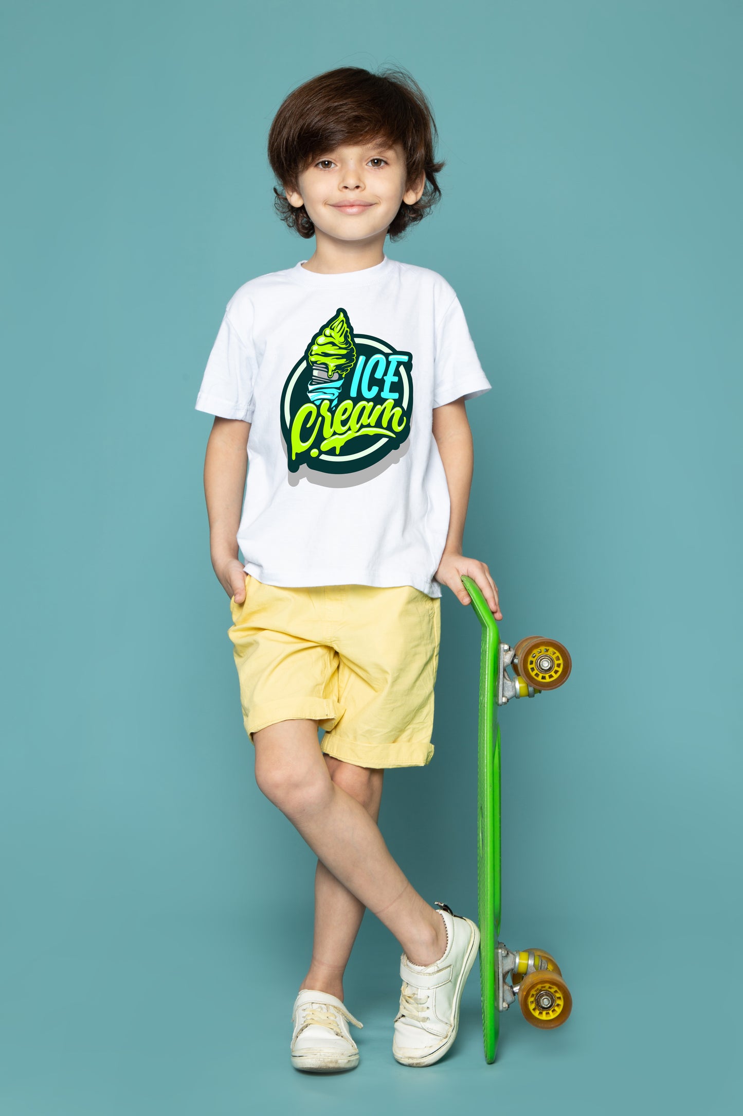 Kid's AOP Sports T-Shirt | KA51 | Ice Cream | Stylish | 7 to 13 Years